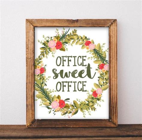 Office Sweet Office Printable Printable Wall Art Office Wall Art