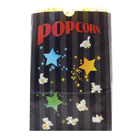 Gold Medal 2210b 170 Oz Funburst Design Disposable Popcorn Bags