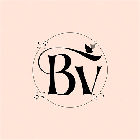 Premium Vector Bv Custom Letter Logo Design Initials Logo Letter Logo
