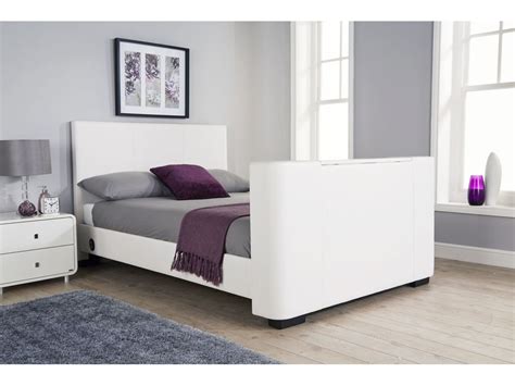 Newark 135cm Electric Tv Bed White
