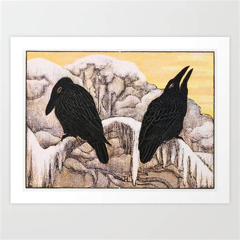 Art Nouveau Ravens Art Print By Viktorius Art Society6