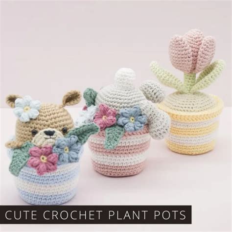 These Spring Crochet Plant Pots Will Brighten Your Window Sill