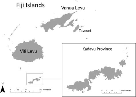 Map Of Fiji Islands And Kadavu Province 45 Download Scientific Diagram