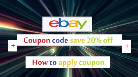 Ebay Coupon Code Save 20 Off Your Order Youtube