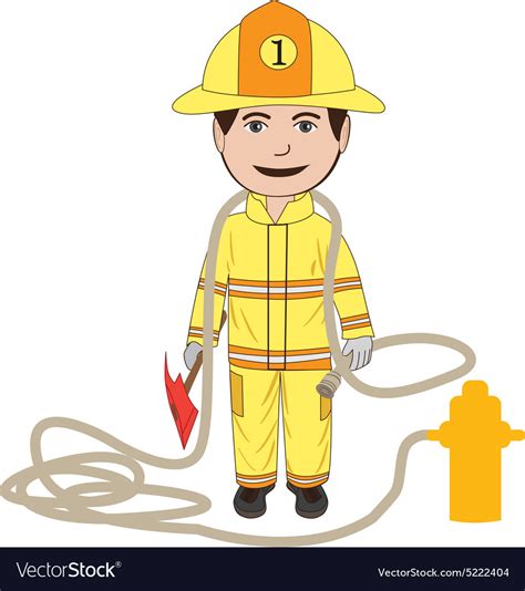 Fireman Royalty Free Vector Image Vectorstock