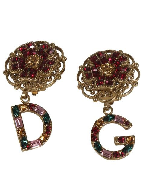Dolce And Gabbana Dolce And Gabbana Crystal Embellished Earrings