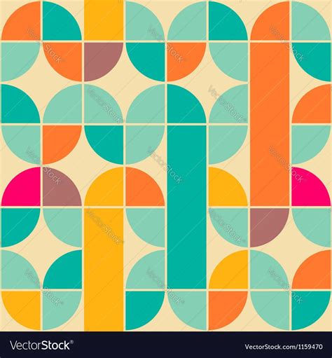 An Abstract Geometric Pattern In Orange Blue And Green Colors With