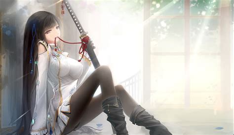 1280x1024px Free Download Hd Wallpaper Anime Girls Katana Sexy Anime One Person