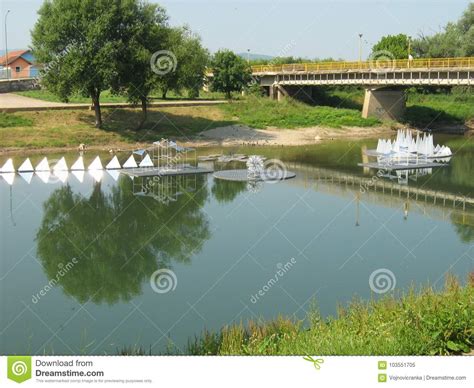 Prijedor Sana River Bridge Art Stock Image Image Of Summer