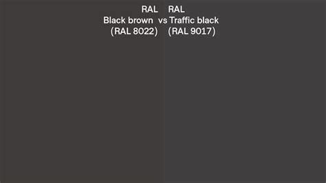Ral Black Brown Vs Traffic Black Side By Side Comparison