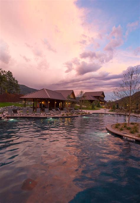 A Sunset From Iron Mountain Hot Springs In Glenwood Springs Colorado