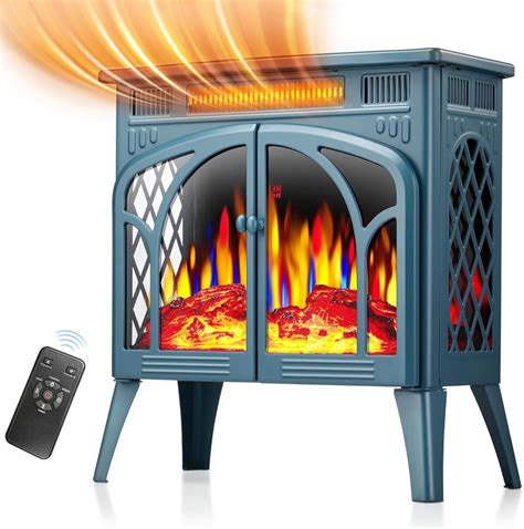 Kismile 3d Infrared Electric Fireplace Stove Freestanding