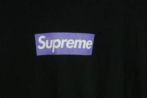 Supreme Purple On Black Box Logo Grailed