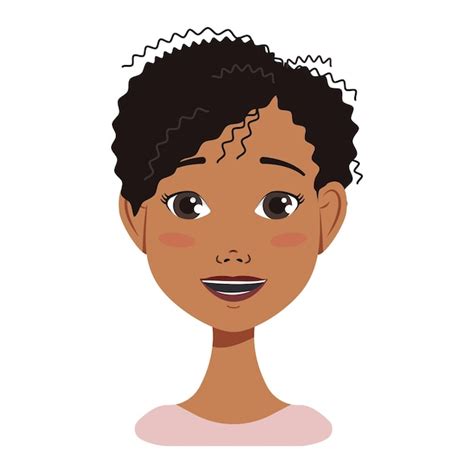 Premium Vector Facial Expression Avatars Of African American Woman