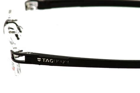Tag Heuer Eyeglasses Th7642 001 Black Tagheuer Rimless Optical Frame