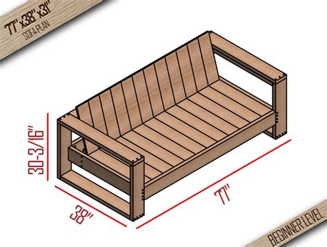 Wooden Sofa Plans Diy Outdoor Sofa Diy Couch Plans Etsy Uk