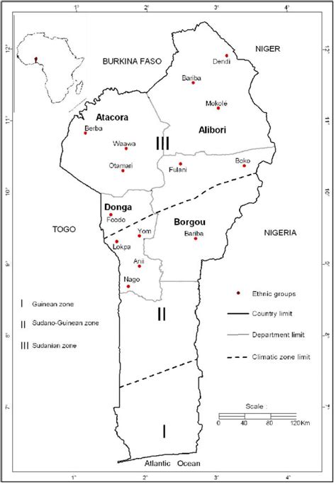 Study Area And Ethnic Groups Studied In Northern Benin This Map Has