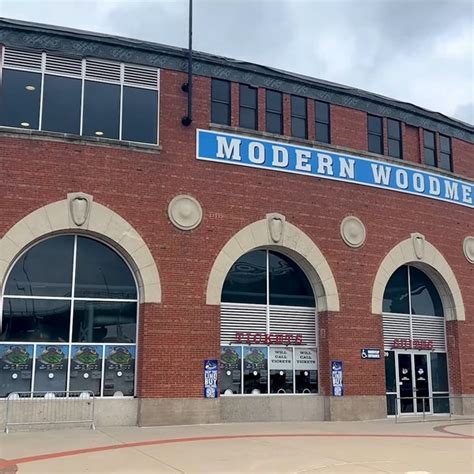 Modern Woodmen Park Baseball Stadium In Downtown Davenport