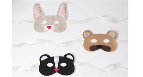 Free Pattern Felt Animal Masks Sewing