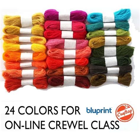 Craftsybluprint Crewel Embroidery Thread Pack 24 Colors