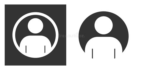 Avatar Profile Icon Set Social Media User Circle Shape Symbol Stock