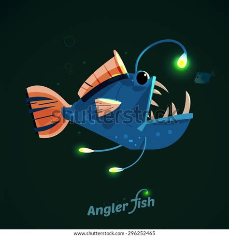Angler Fish Character Design Vector Illustration Stock Vector Royalty