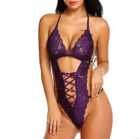 sexy lace cross bandage teddy bodysuit lady sling intimate lingerie teddy and conjoined lingerie