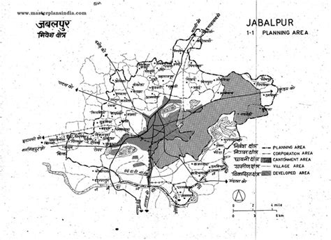 Jabalpur Planning Area Map 1 Master Plans India