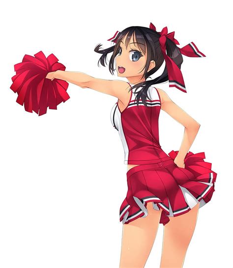 White Background Ass Cheerleaders Murakami Suigun Anime Girls Hd Phone Wallpaper Peakpx