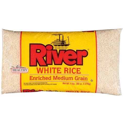 River Rice Medium Grain Enriched White Rice 5 Lb Bag