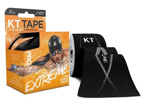 Kt Kinesio Tape Pro Limited Edition 20 Strips Jet Black Sportztrack