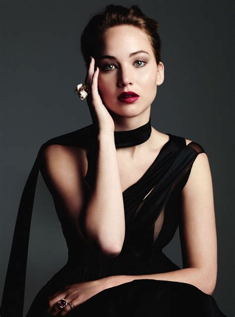 Jennifer Lawrence In Christian Dior For Harpers Bazaar Uk 2013
