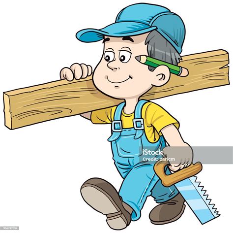 Child As A Carpenter Stock Illustration Download Image Now