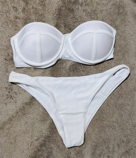 White Pushup 32 36 Small To Medium Womens Fashion Swimwear Bikinis