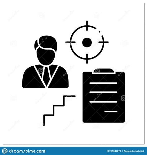 Career Planning Glyph Icon Stock Vector Illustration Of Work 239342279