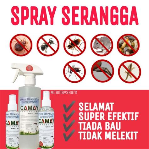 Camay Repellent Spray Serangga Lipas Lipan Lalat Kutu Rambut Haiwan