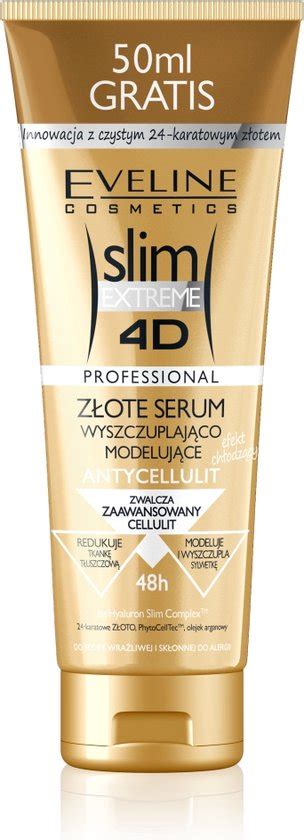 eveline cosmetics slim extreme 4d gold serum slimming and shaping 250ml bol