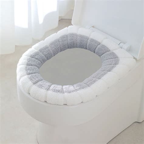 Gxsr Thicker Bathroom Soft Toilet Seat Cover Pad Warmer Stretchable