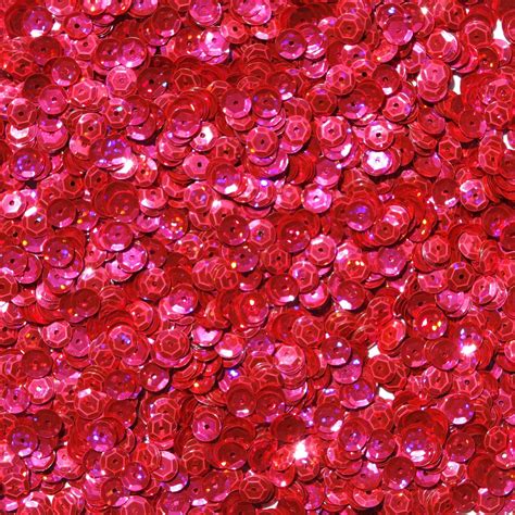 6mm Cup Sequins Hot Pink Fluorescent Hologram Glitter Sparkle Metallic