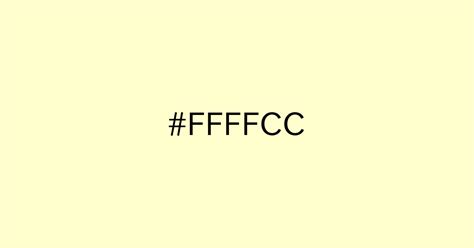 Ffffcc｜カラーサイトcom