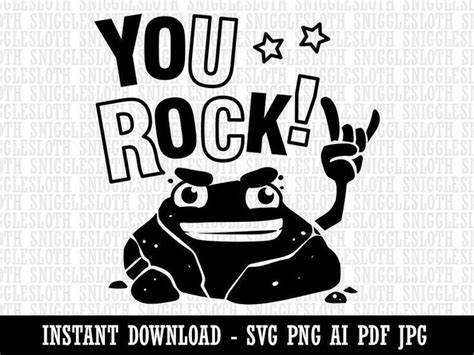 You Rock Clipart Instant Digital Download Svg Eps Png Pdf Ai Etsy