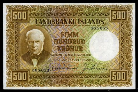Virtually everywhere in iceland will have cashless payment options, so get yourself a travel money card to take with you and pay everywhere you see the mastercard® acceptance mark or contactless. Currency of Iceland 500 Kronur banknote 1928 Jon Sigurdsson|World Banknotes & Coins Pictures ...