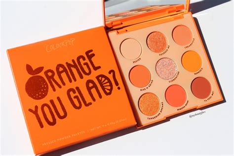 Colourpop Orange You Glad Eyeshadow Palette Swatches — Mybeautyfavs