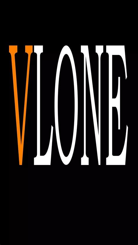 Orange V Logo On Black Vlone Pfp