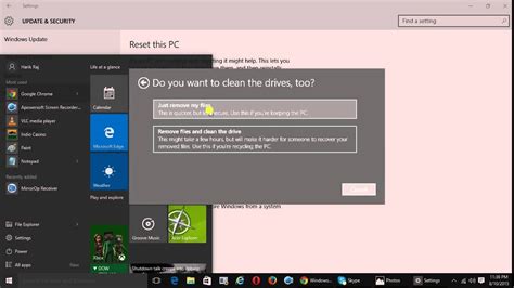 How To Restore Windows 10 Back To Factory Default Settings Youtube