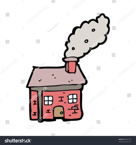House With Chimney Cartoon Stock Vector Illustration 66067753