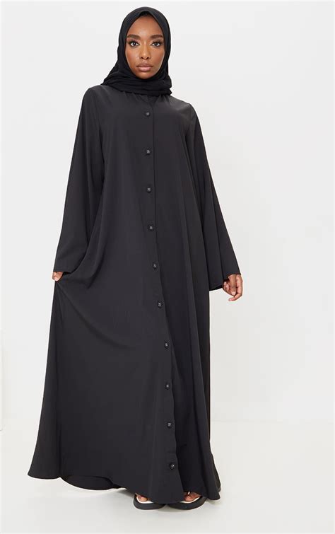 Black Woven Oversized Button Down Maxi Shirt Dress Prettylittlething Ksa