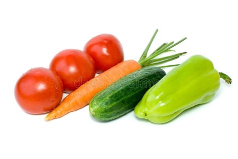 Tomatoes Carrot Cucumber And Sweet Pepper Stock Photo Image Of