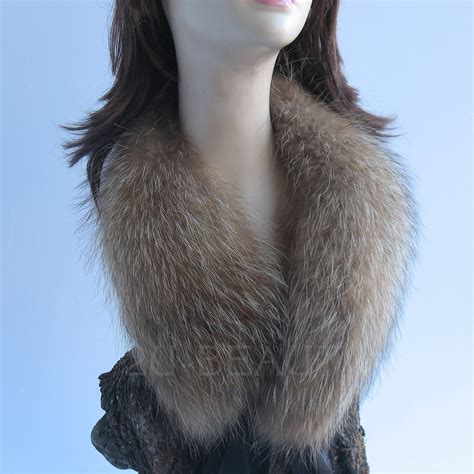 real fur collar womens fur neckwarmer fur collar winter etsy