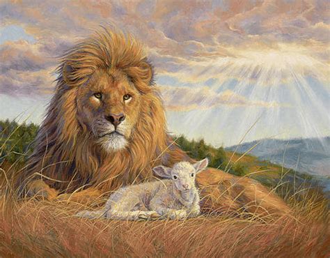 The Dawning Of A New Day By Lucie Bilodeau Lion And Lamb Lion And